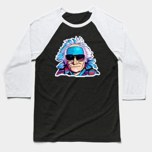 Doc Emmett Brown in Electric Colors Baseball T-Shirt